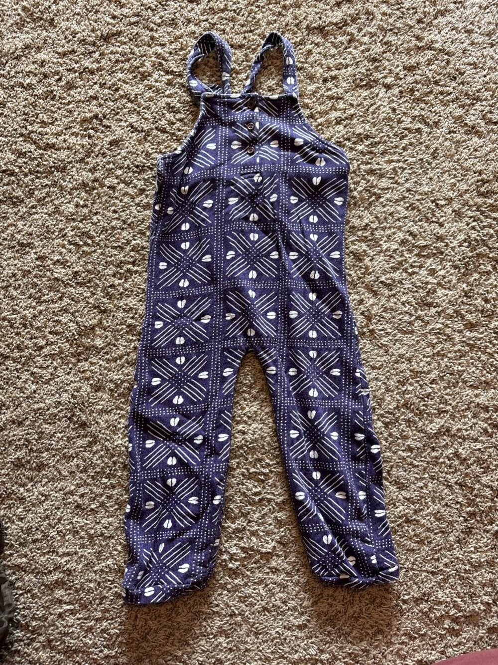Ade & Ayo purple patterned overall pants